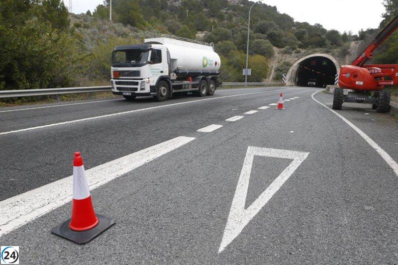 El Consell de Mallorca cerrará el túnel de Son Vic esta noche para labores de mantenimiento.