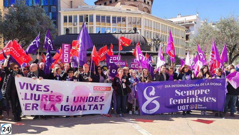 CCOO y UGT solicitan medidas contundentes para la conciliación laboral de las mujeres en el 8M.