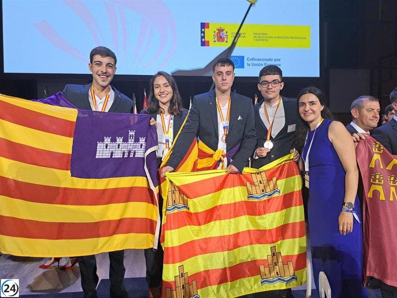 Éxito de los estudiantes de FP de Baleares en los Spainskills: una medalla de oro y tres bronces.