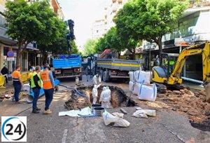 Reparación en la calle Ramón y Cajal restablecerá el servicio esta tarde.