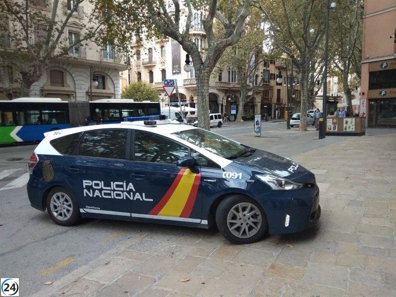 Dos individuos arrestados por intento de robo y agresión con cadena en Palma.
