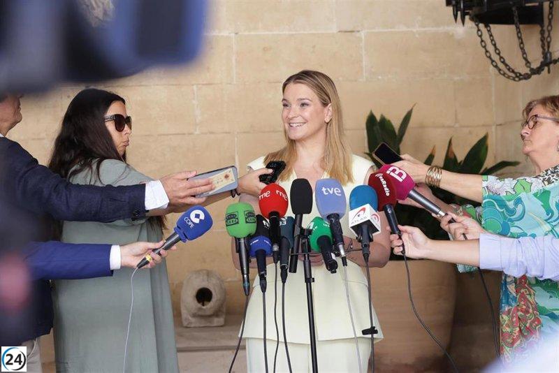 Prohens critica a Sánchez por no reunirse con ella durante su visita a Mallorca