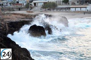 Alerta de fuerte oleaje en Mallorca y Menorca este miércoles.