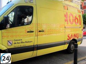 Rescatan a un hombre con fractura de pierna practicando esquí acuático en Santa Eulària.