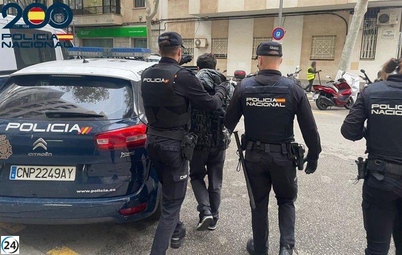 Detenido un hombre en Palma por intento de homicidio tras apuñalar a otro en repetidas ocasiones.