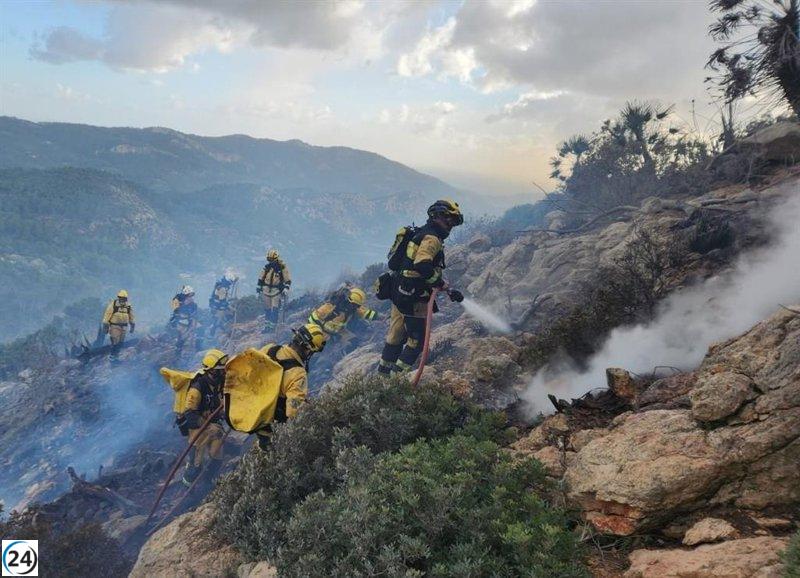 El incendio en Andratx consume alrededor de 70 hectáreas de bosque.