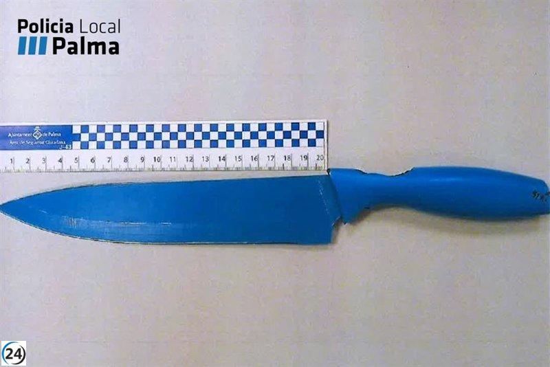 Arresto en Palma: hombre amenaza con cuchillo a huéspedes de hotel.
