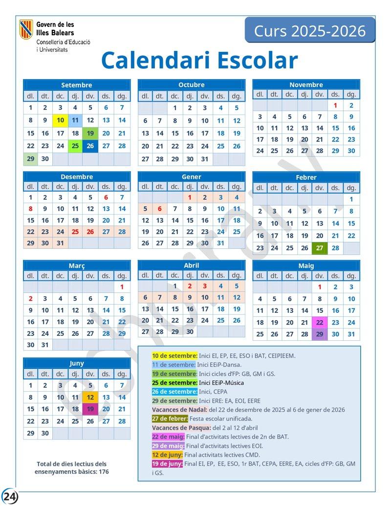 Baleares revela el calendario escolar 2025-2026: inicio de clases, ferias y festivos clave.