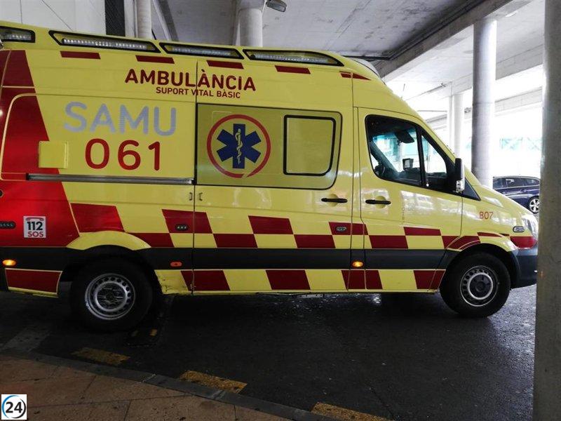 Mujer herida en accidente en Menorca es ingresada en Son Espases.