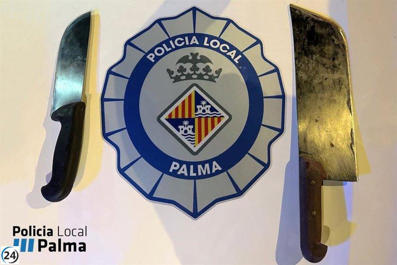 Detectan a un conductor con armas y sustancias ilegales en Playa de Palma tras un intenso olor a marihuana.