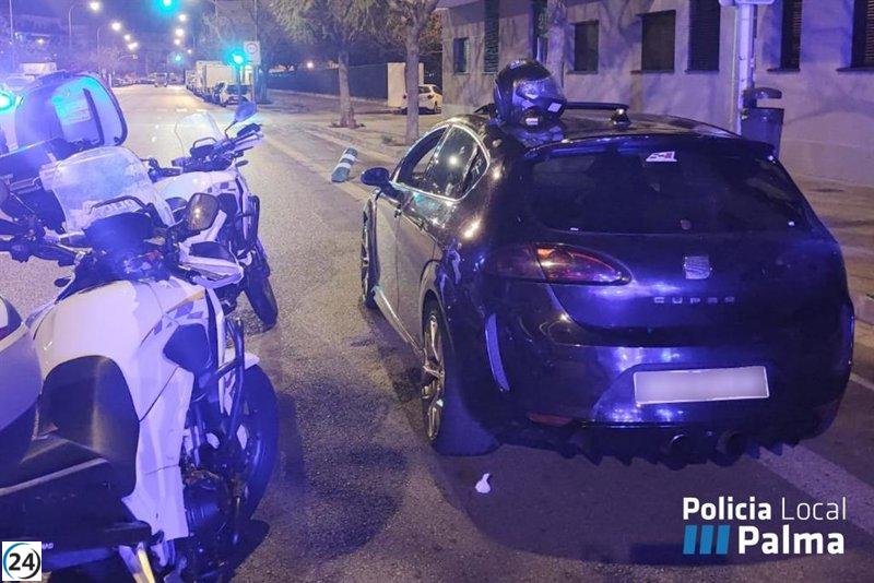 Joven arrestado en Palma por conducción imprudente y embestir a agentes de policía.