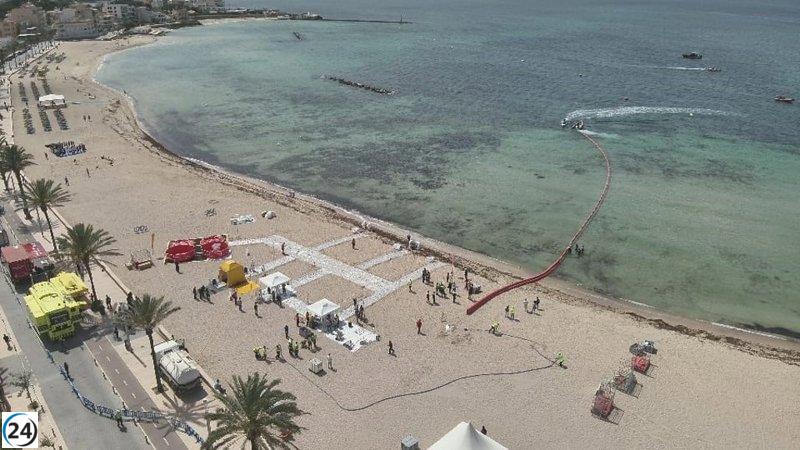 Ejercicios de prevención: ensayan respuesta ante una emergencia de contaminación en las costas de Palma.