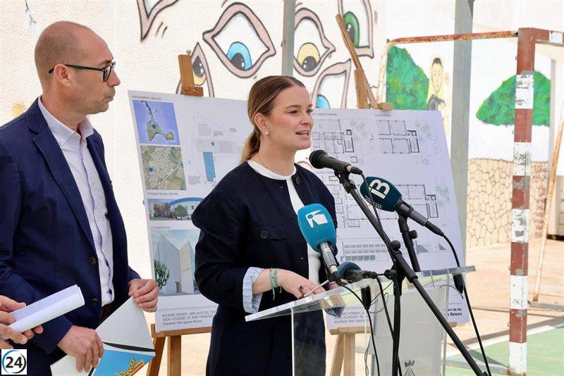 Prohens revela en Formentera el plan de expansión del IES Marc Ferrer con un presupuesto de más de 1,9 millones.