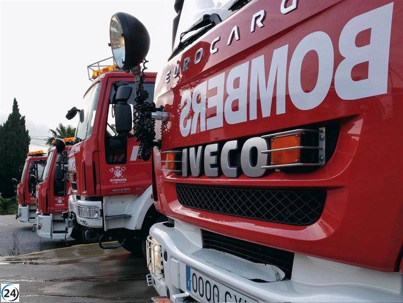 Apagan fuego en el asentamiento irregular de Can Rova 2.