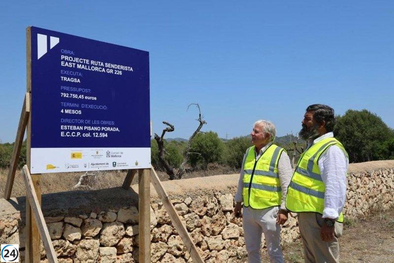 Inician las obras de la senda East Mallorca, un recorrido de 104 kilómetros por el Llevant.
