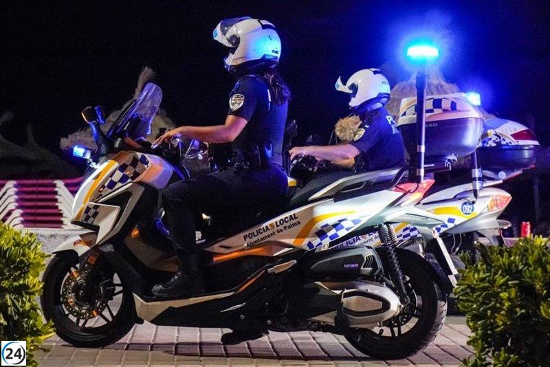 Cinco arrestos tras enfrentamiento entre vendedores ambulantes en la Playa de Palma.