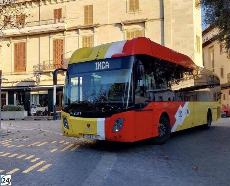 Protestas en Alcúdia: Seis autobuses del TIB atacados en el inicio de la huelga.