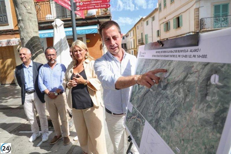 La renovación de la carretera Bunyola-Orient-Alaró requerirá una inversión de 6,1 millones de euros sin ampliar el espacio utilizado.