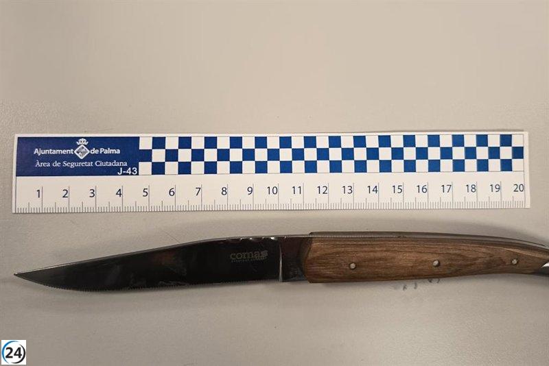 Arrestan a un hombre por asalto a turistas con navaja en Palma.