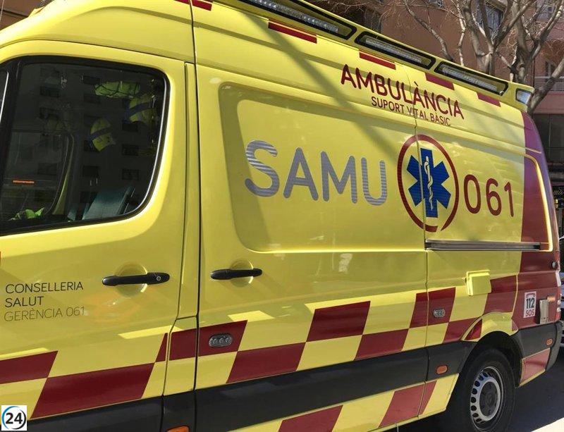 Accidente en Andratx deja tres heridos, uno en estado crítico, tras choque frontal de vehículos.