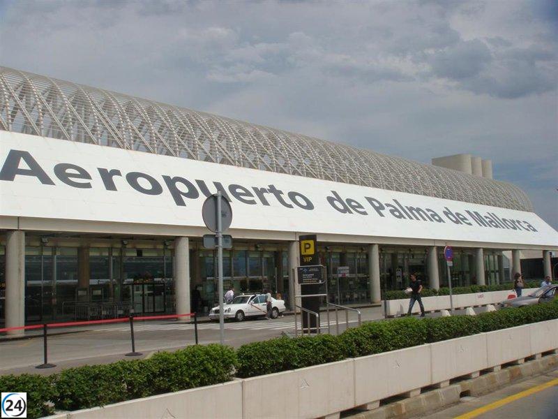 Caos en el aeropuerto de Palma por condiciones climáticas adversas.