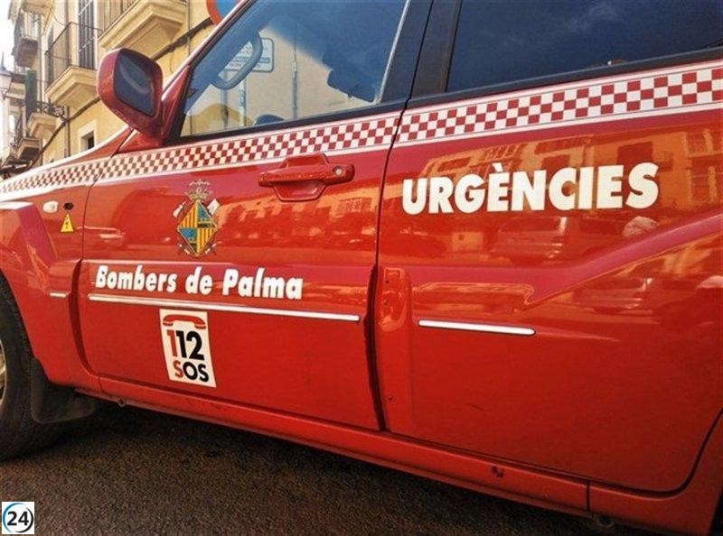 Incendio consume la planta baja de un edificio en Palma.