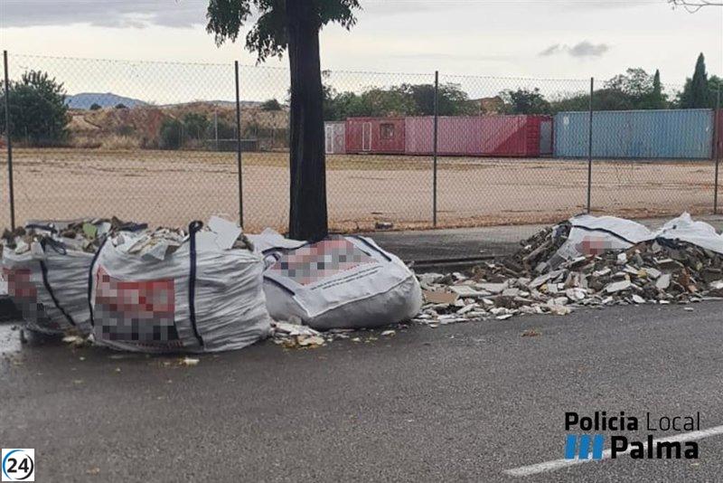 Detectan al responsable de siete vertidos ilegales en polígonos industriales de Palma.
