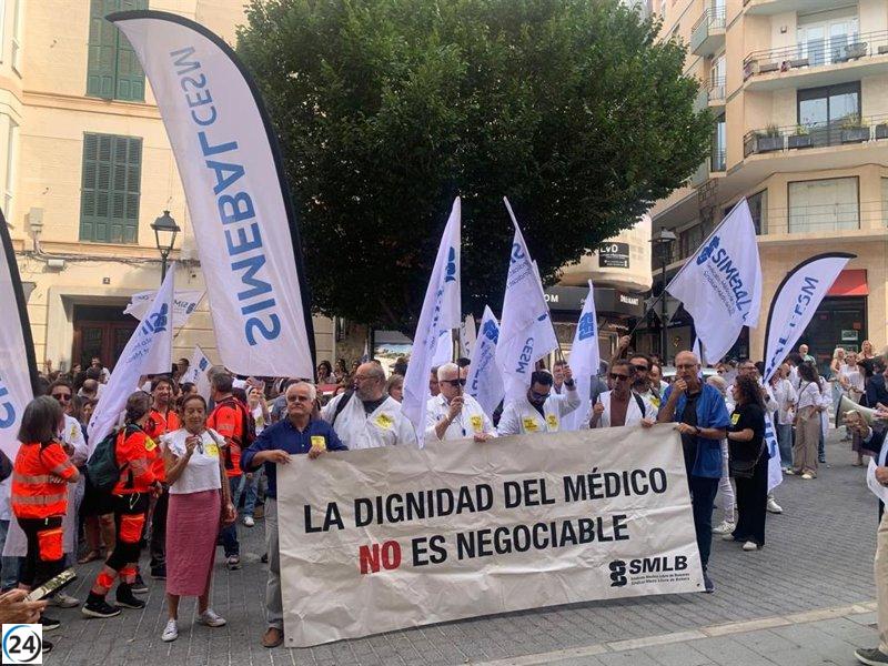 Sindicatos celebran un respaldo masivo a la huelga médica en Baleares, con una adhesión de hasta el 95%.