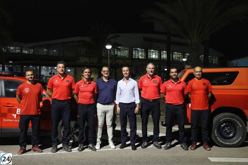 Galmés da la bienvenida a los Bomberos de Mallorca que apoyaron en Ibiza tras las intensas lluvias.