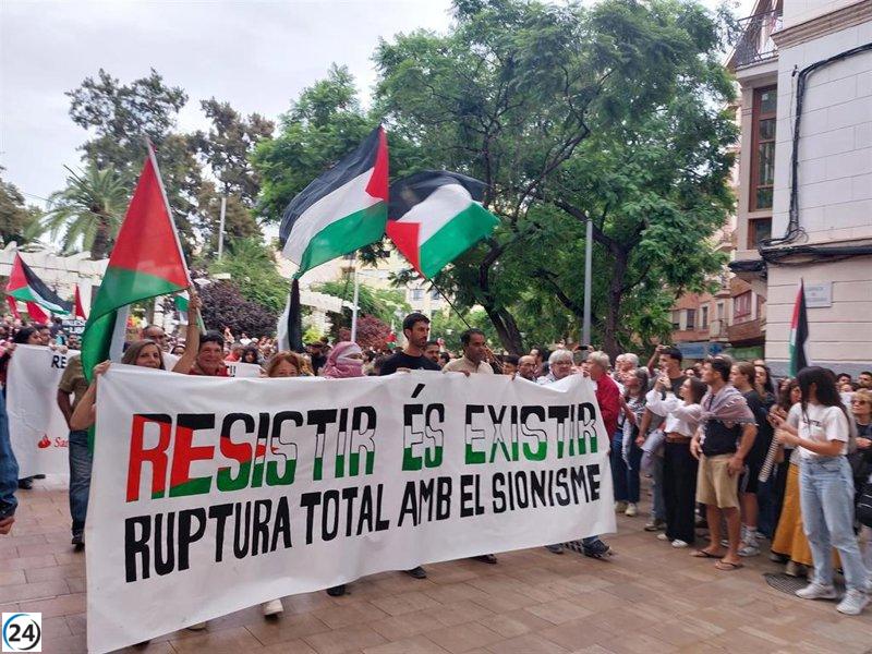 Cientos de manifestantes en Palma exigen romper lazos con Israel y defienden a los detenidos de la Flotilla.