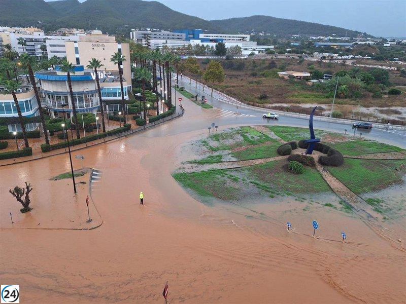 Las Pitiusas enfrentan nuevamente el impacto de la DANA, apenas 11 días tras las severas inundaciones en Ibiza.
