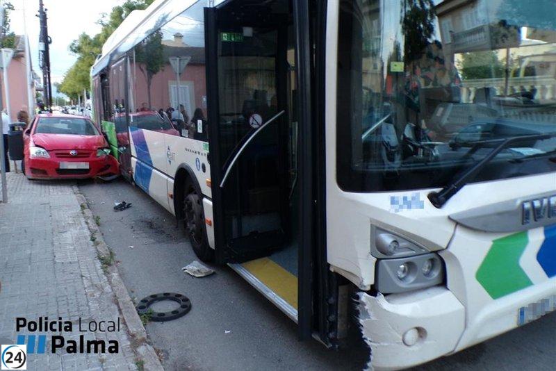 Conductor en la mira de la justicia por fugarse de un accidente con heridos leves en Palma, pese a no tener puntos en su licencia.