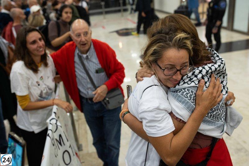 Reyes Rigo y cinco integrantes de la segunda flotilla a Gaza llegan a España.