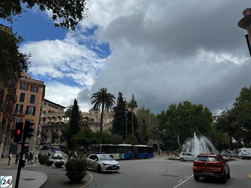 Baleares se prepara para lluvias hasta el inicio de la próxima semana, con un aumento de temperaturas previsto desde el lunes.