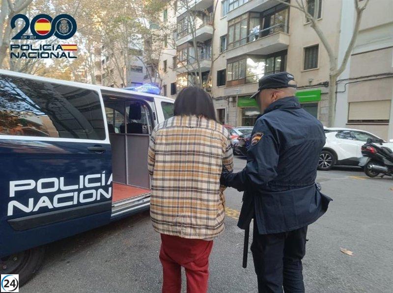 Capturan a un hombre que amenazó con una barra de hierro a una pareja tras intentar robarle el móvil a una mujer en Palma.