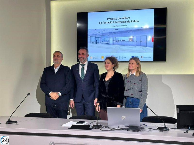 Actualización de la Estación Intermodal de Palma: mejoran servicios con baños renovados, señalización moderna y oficina de atención al público.