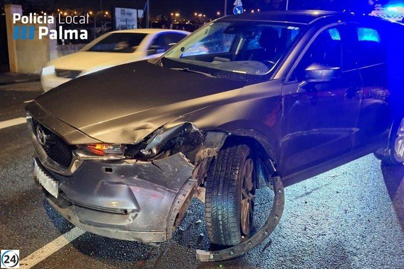 Detenida una mujer en Palma por causar un choque frontal mientras conducía ebria.