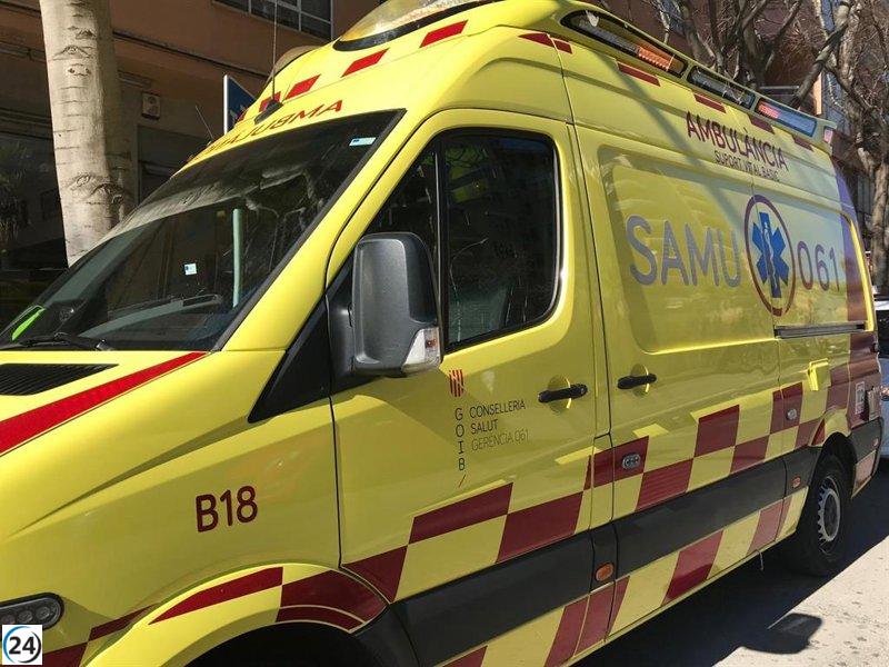 Un motociclista gravemente herido en un choque con un auto en la carretera de Sóller.