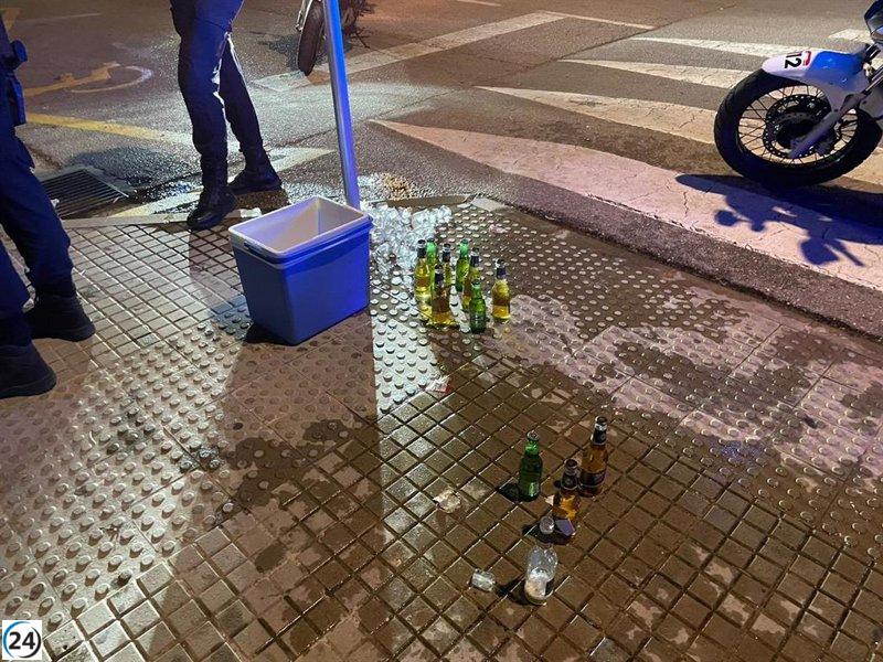 119 jóvenes sancionados por botellón por la Policía Local de Palma.