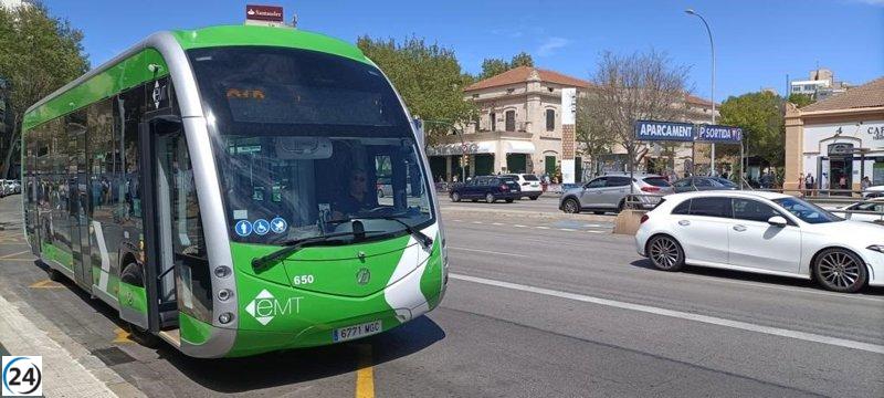 Comienza transporte público eléctrico en Palma con bus de EMT.