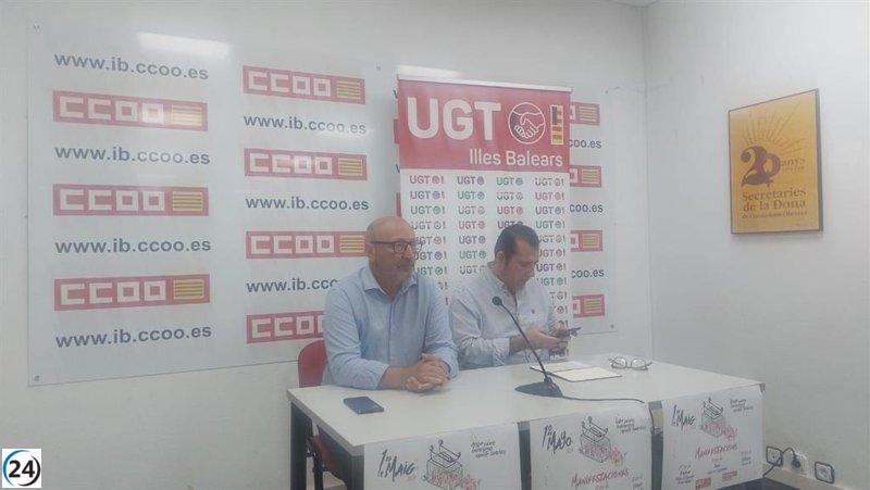 CCOO y UGT luchan contra problemas de estacionalidad y vivienda en movilización del 1 de mayo.