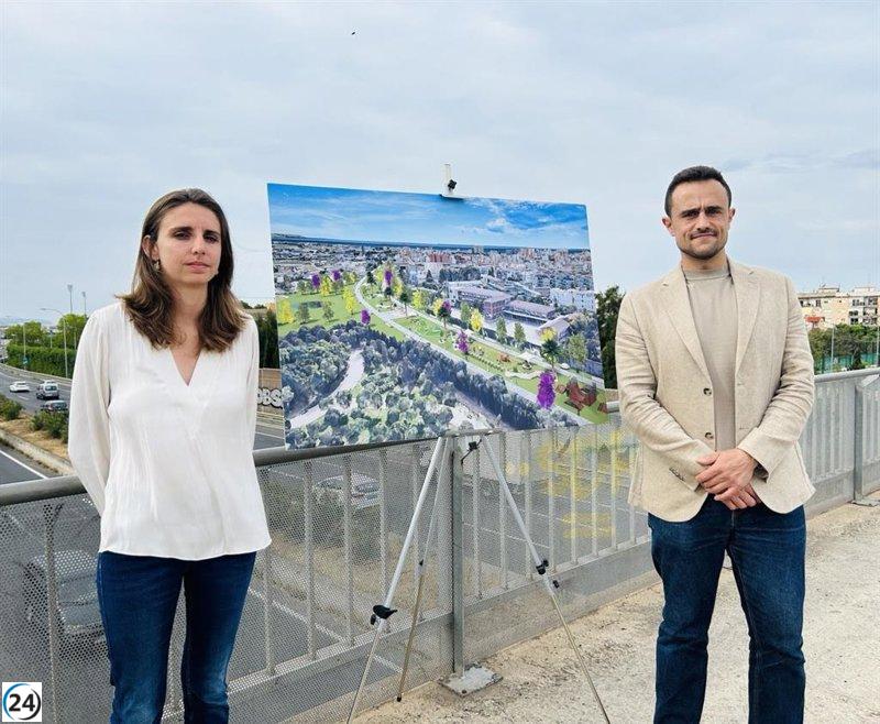 Unidas Podemos propone soterrar la carretera de manera que la vida esté arriba y los coches abajo.