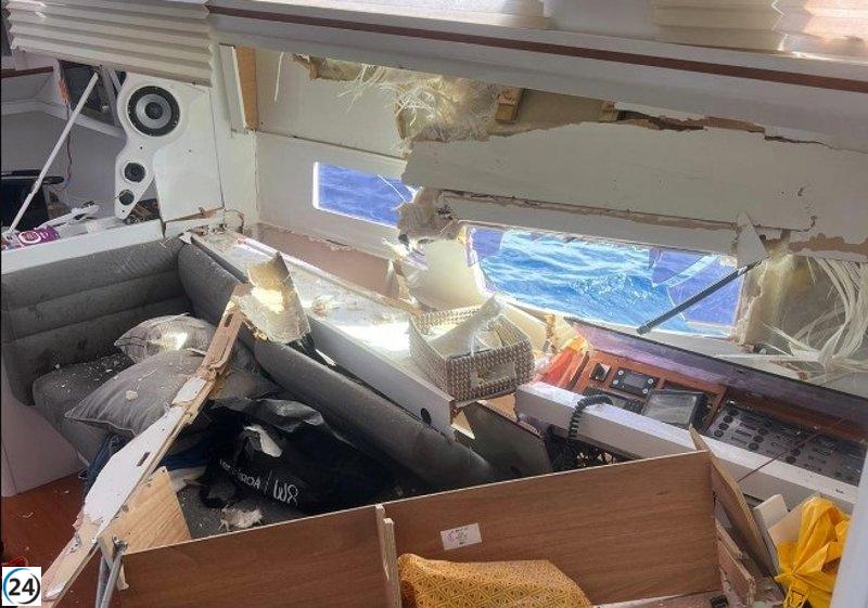 Grave accidente de embarcación en Formentera deja dos heridos.