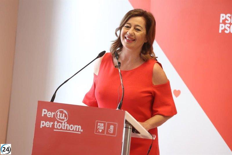 Armengol encabezará la lista del PSIB-PSOE para el Congreso.