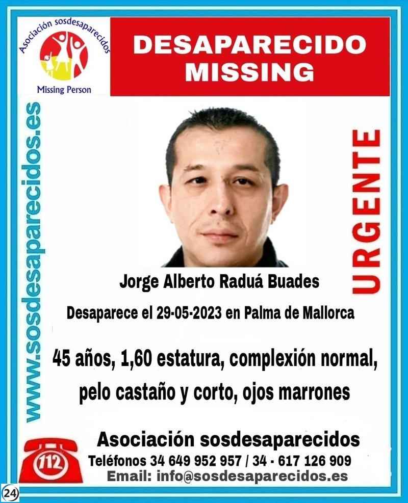 Desaparece hombre de 45 años en Palma desde el 29 de mayo.