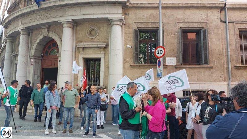 Funcionarios de justicia en Baleares se mantienen cautos ante reunión con el Ministerio.