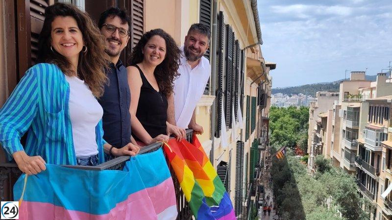 MÉS per Mallorca exige la exhibición de la bandera LGTBI+ y Trans en la Mesa del Parlament por el Orgullo.