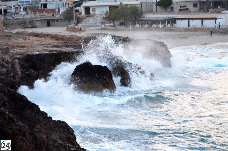 Aemet emite aviso amarillo por riesgo de fenómenos costeros en Mallorca y Menorca este miércoles.