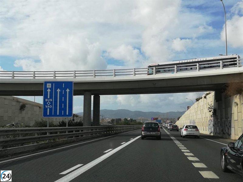 El Consell de Mallorca solicita a la DGT la retirada del carril bus VAO en la autopista del aeropuerto.