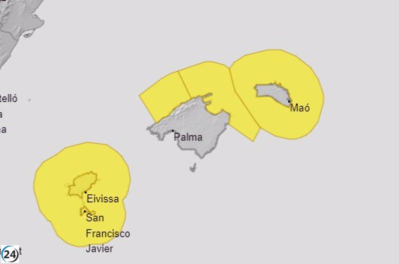 Baleares en aviso amarillo por fenómenos costeros en todas las Islas